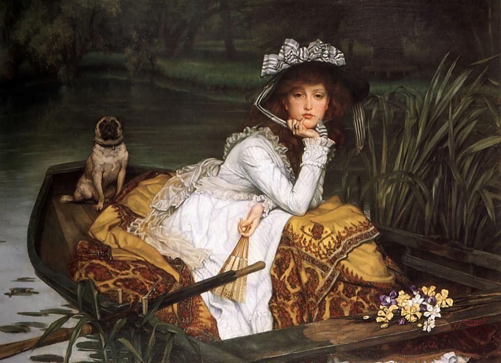 James Jacques Joseph Tissot Young Lady in a Boat